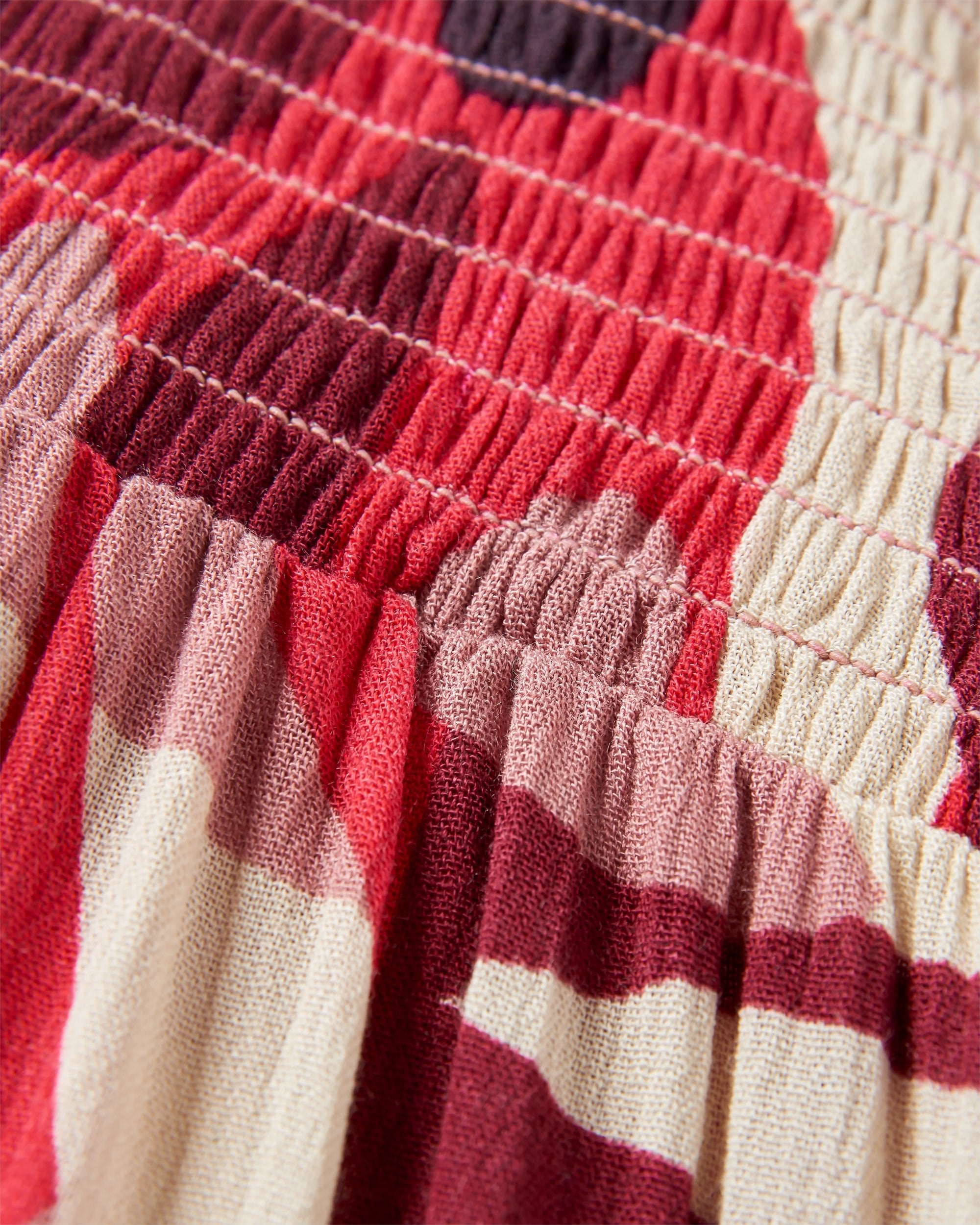 Soleis Woven Maxi Dress - Mountain Foliage Cranberry - Flatlay