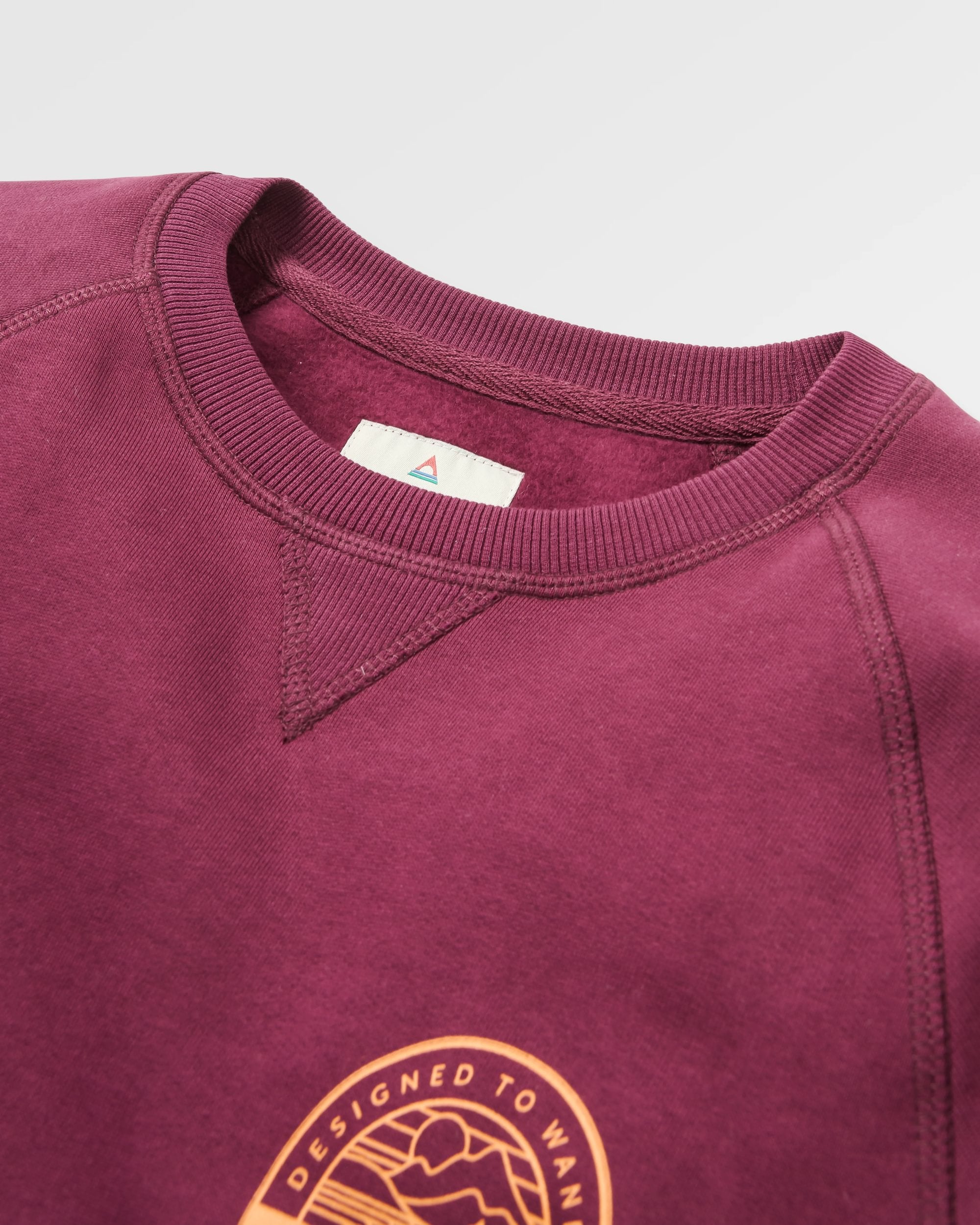 Odyssey Organic Cotton Sweatshirt - Fig - Flatlay