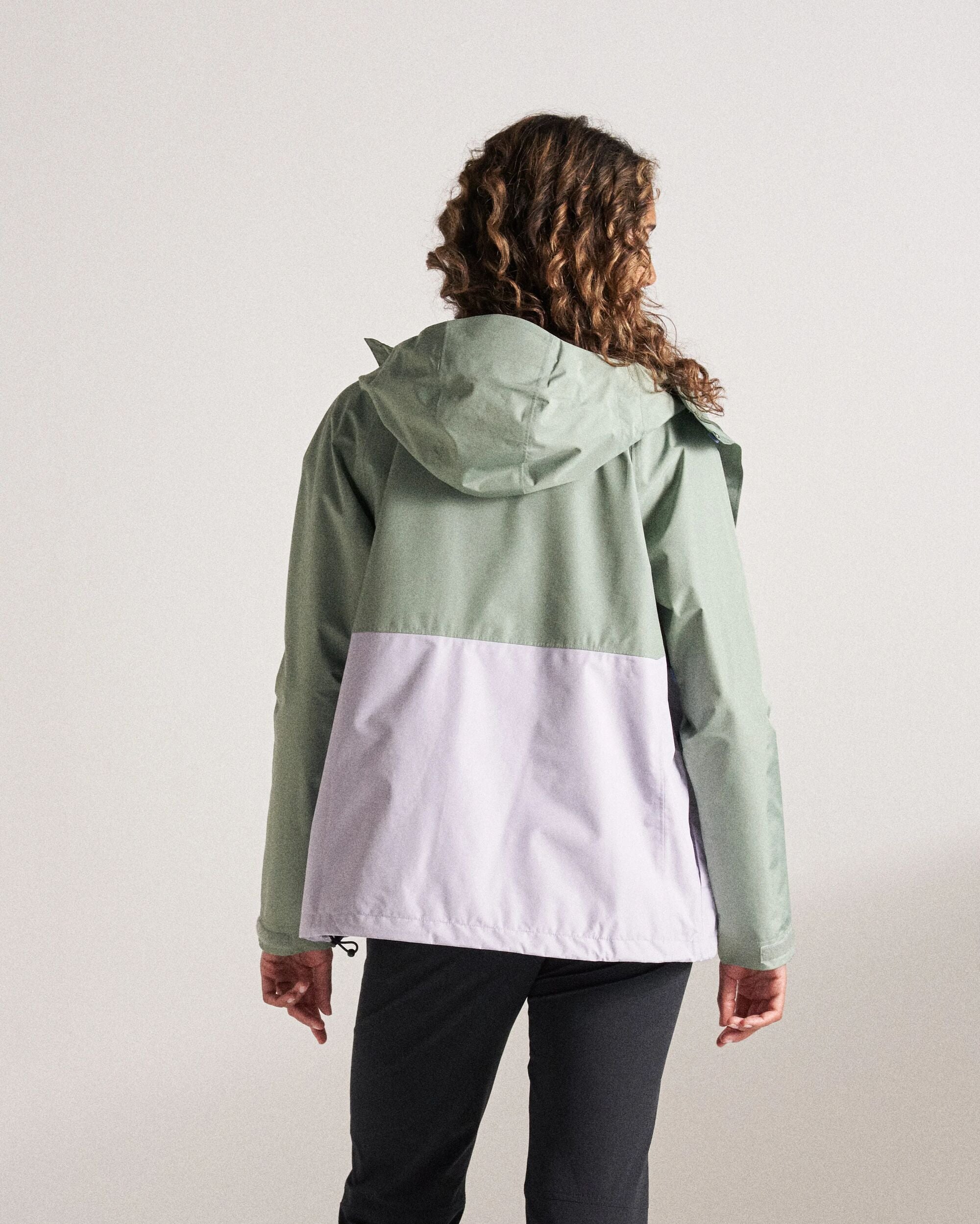 Trailscape Women's Waterproof Jacket - Pistachio/Lilac Mist/Aqua - Studio Model