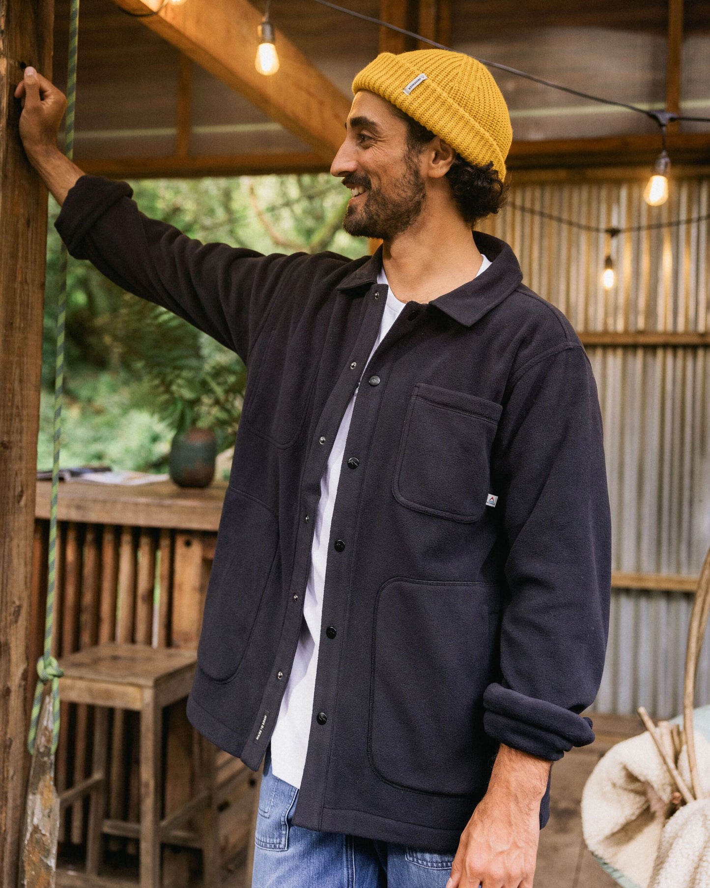 Adapt Fleece Overshirt - Black - Lifestyle