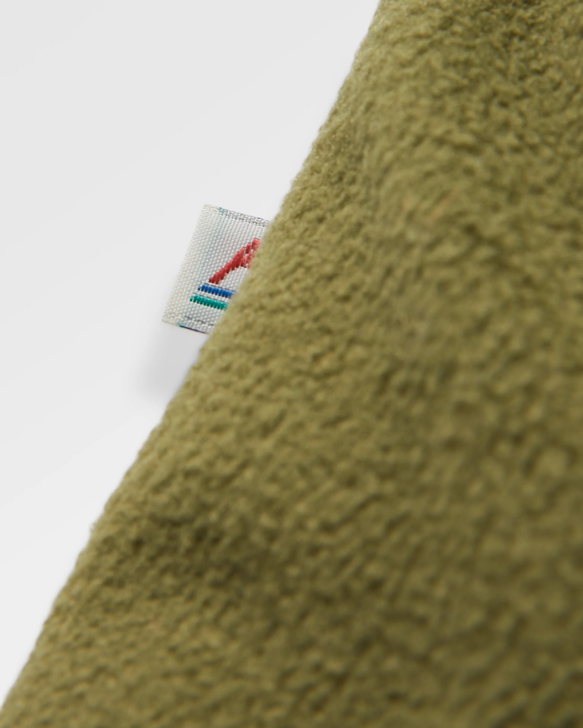 Woodland Hoodless Recycled Polar Fleece - Grey Marl/Khaki - Flatlay