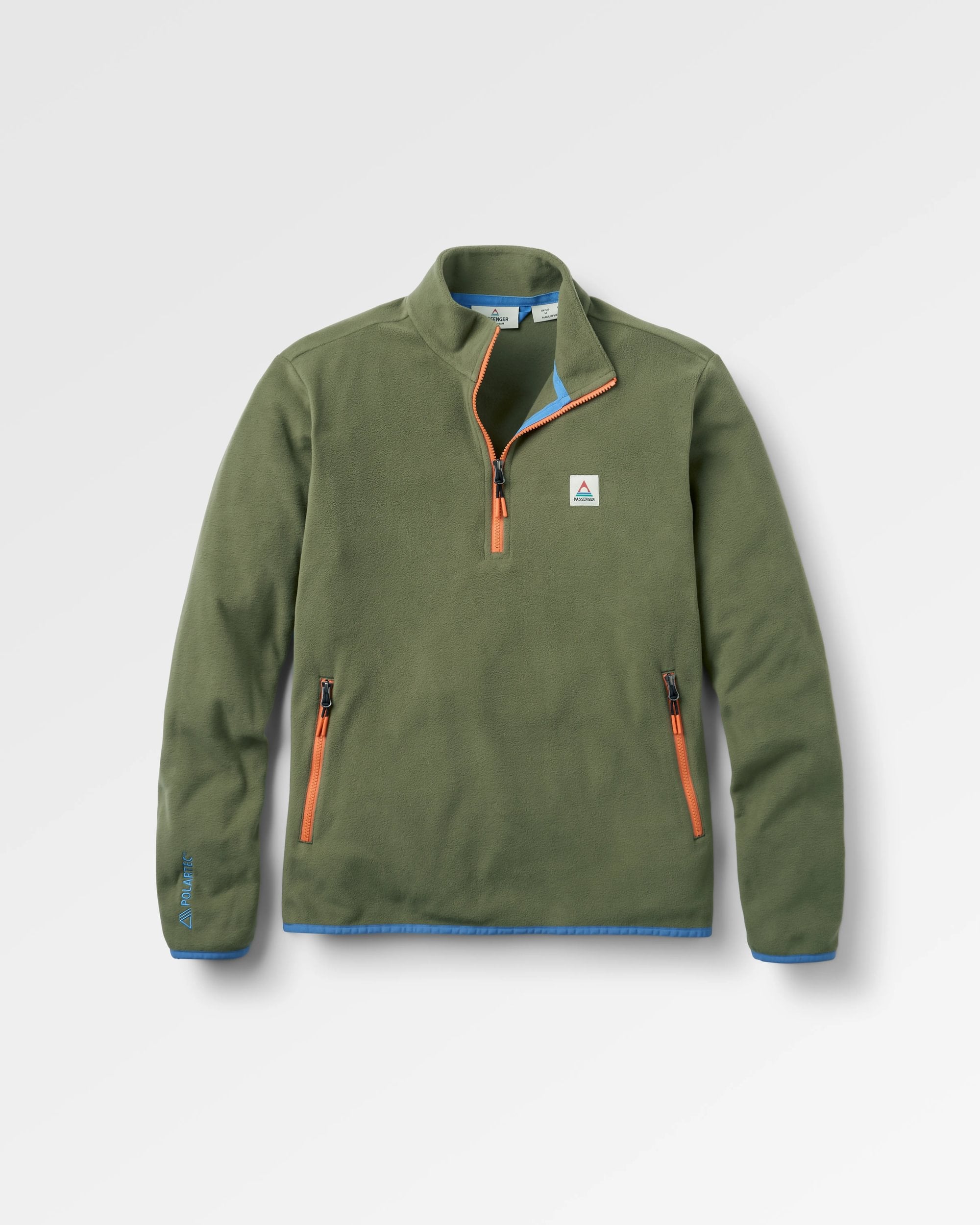 Switchback Recycled Micro Polartec® Fleece - Khaki - Flatlay