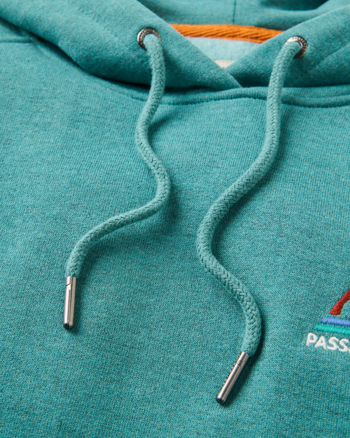 Vita Organic Cotton Hoodie - Ocean Teal Marl - Flatlay