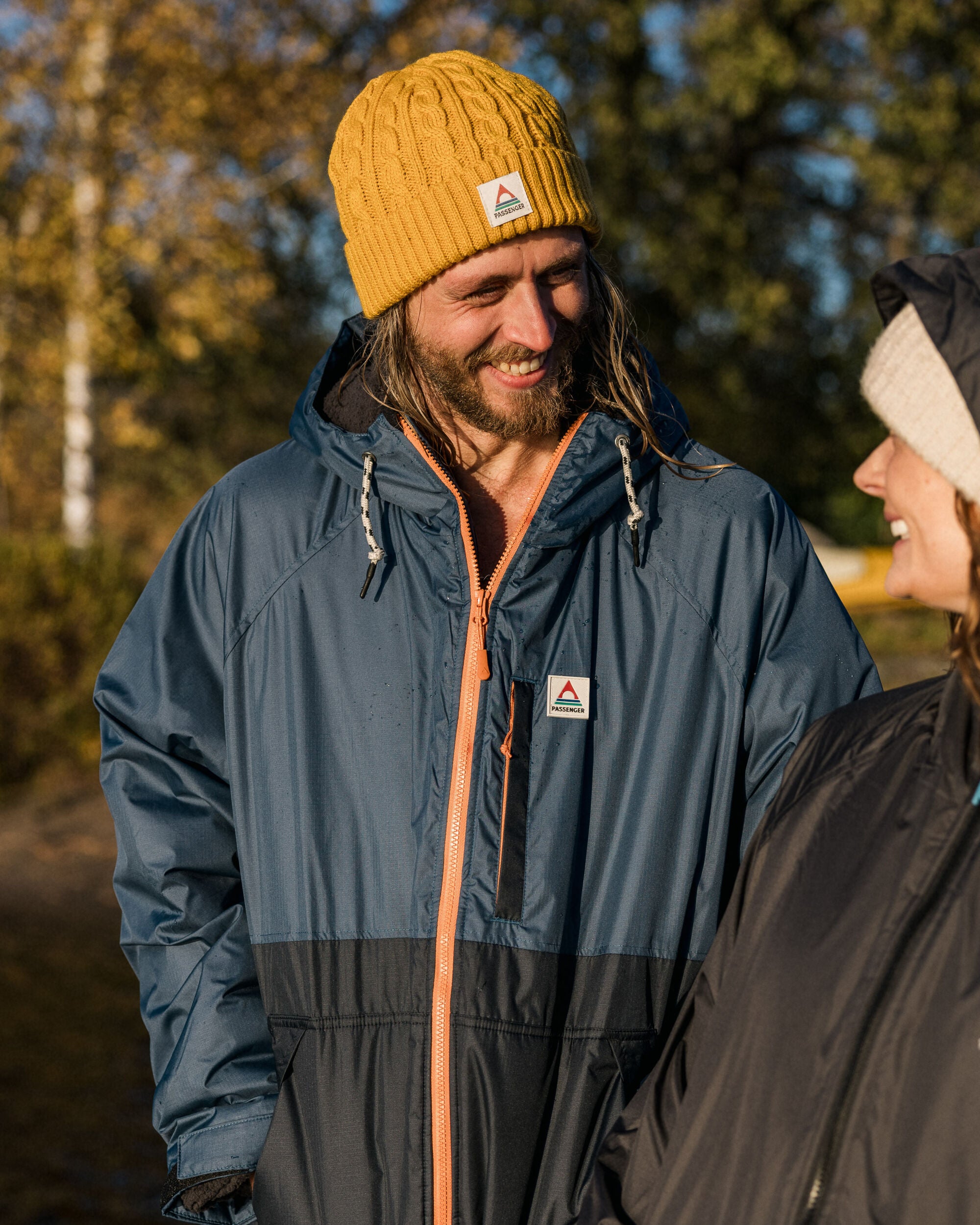 Waves Recycled Sherpa-Lined Changing Robe - Dark Denim/ Deep Navy - Lifestyle - Male