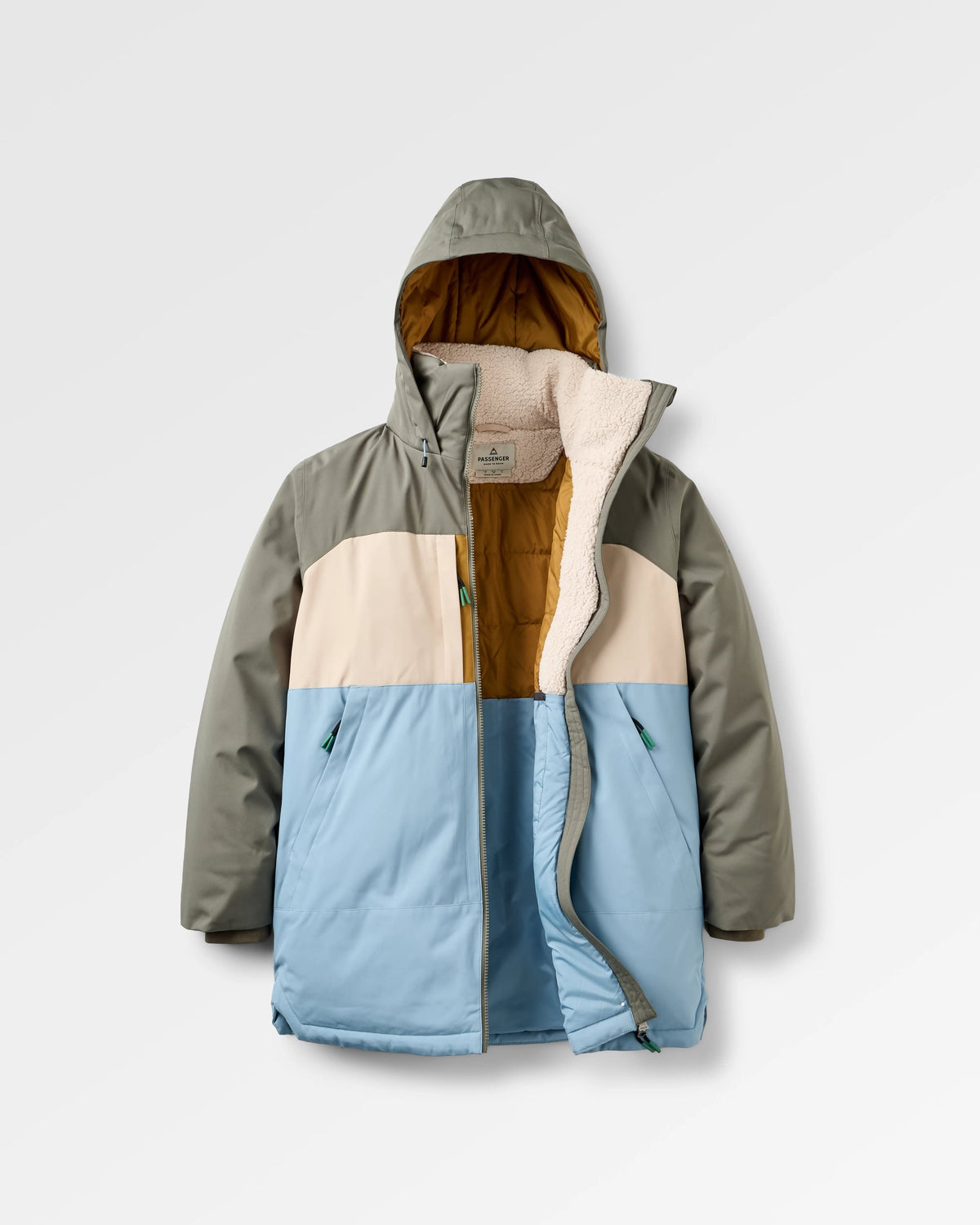Lumi Insulated Parka - Faded Denim - Flatlay