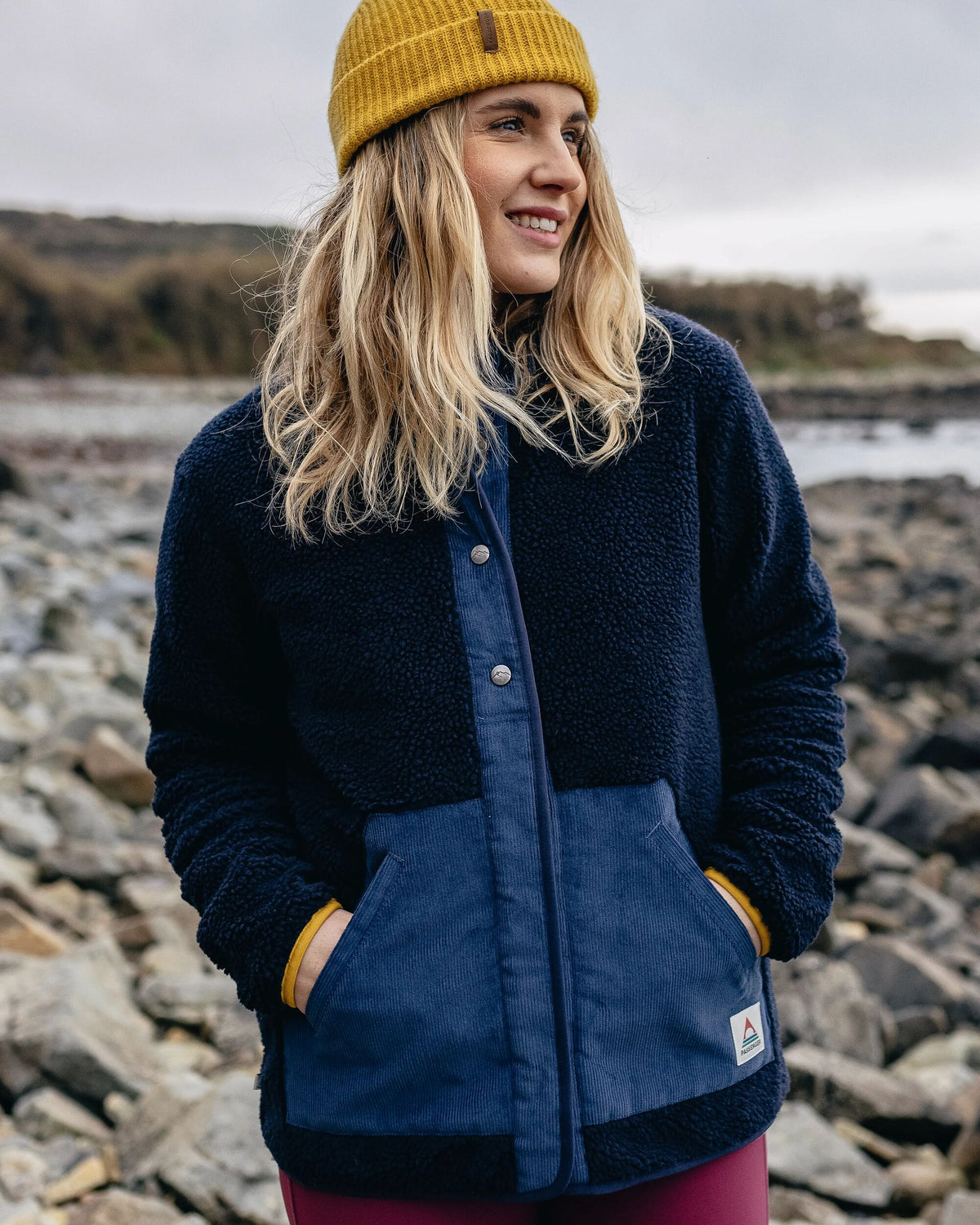 Clover Sherpa Fleece - Deep Navy - Lifestyle