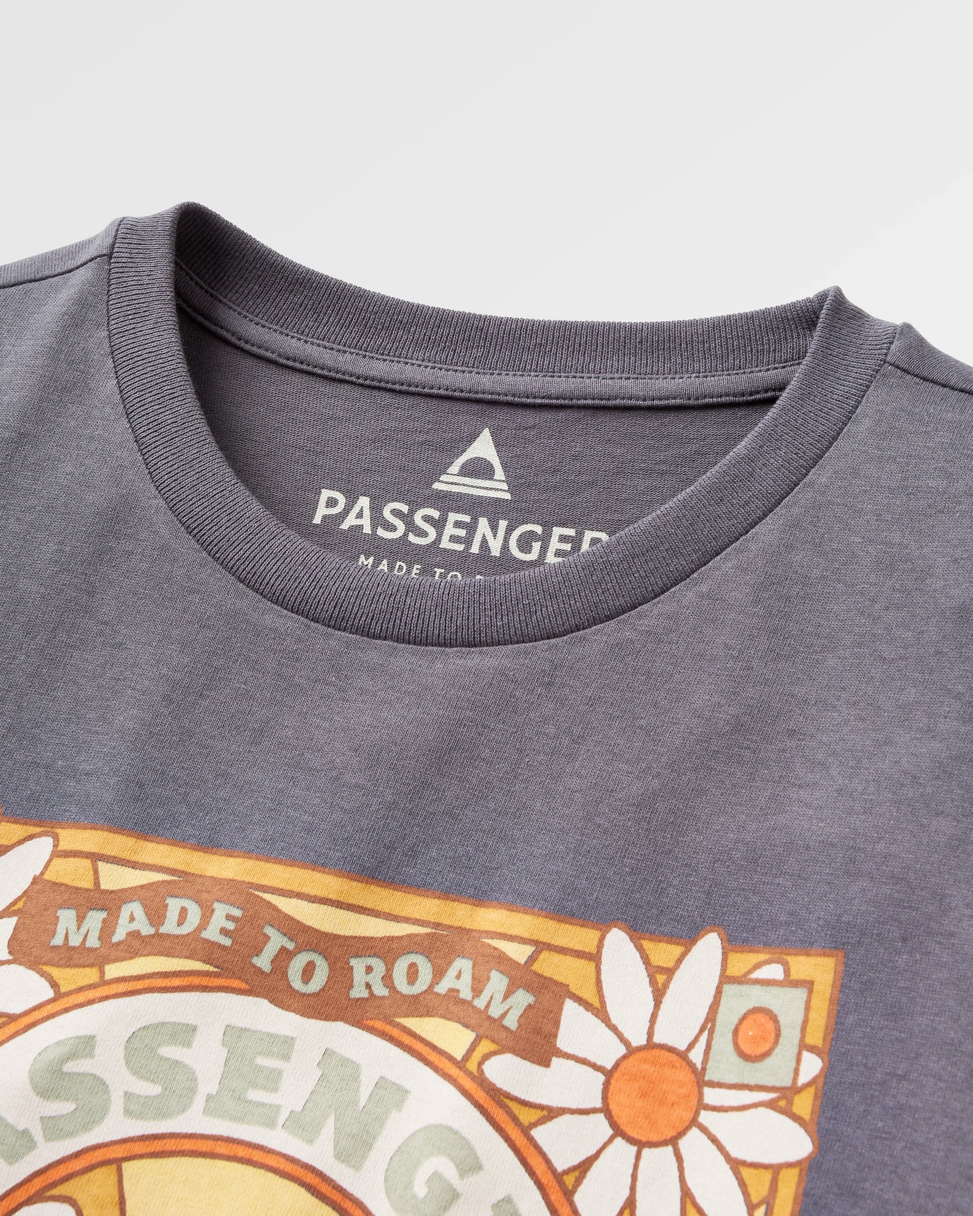 Seasonal Recycled Cotton Oversized T-Shirt - Charcoal - Flatlay