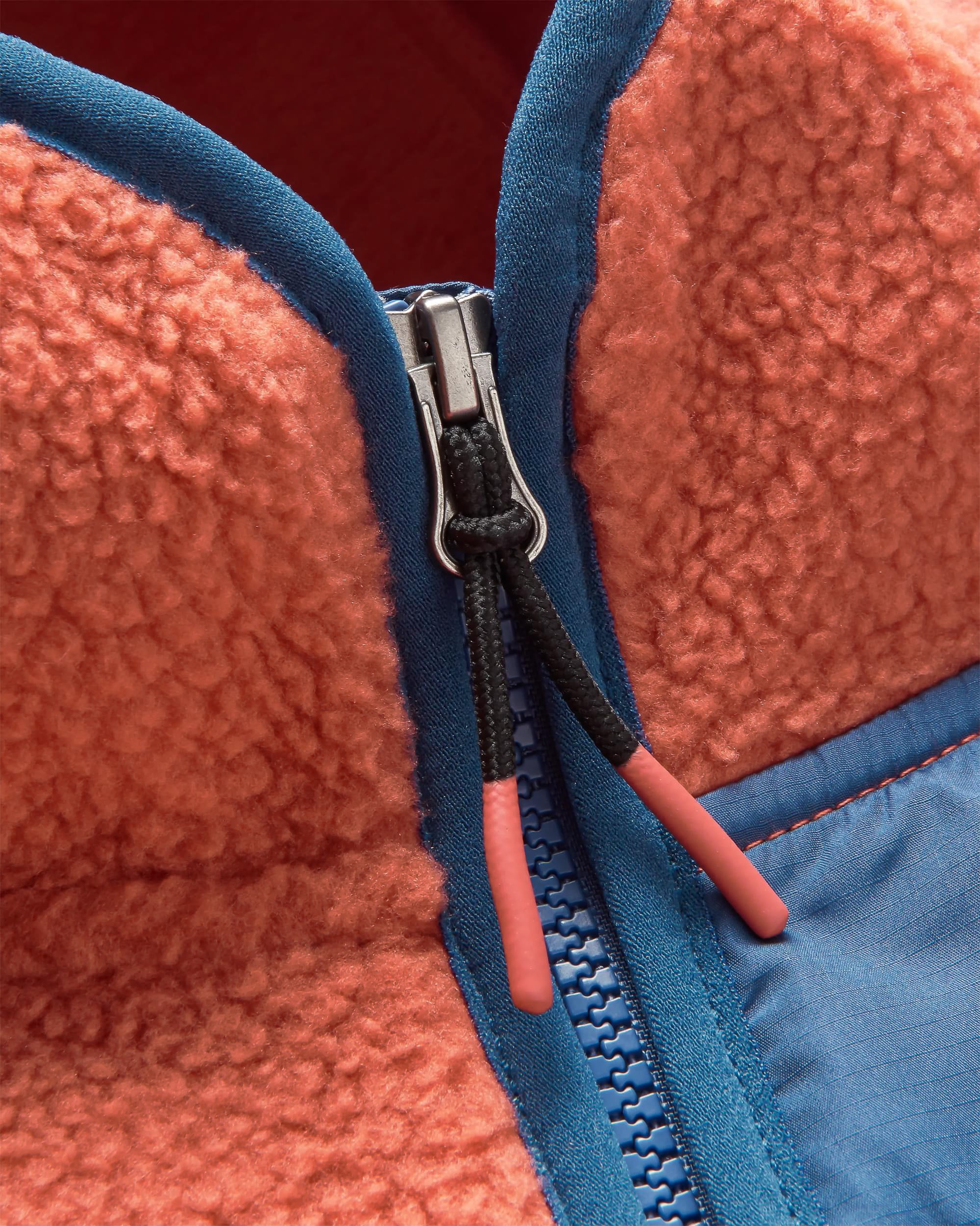 Ventura 1/2 Zip Recycled Sherpa Fleece - Baked Clay - Flatlay