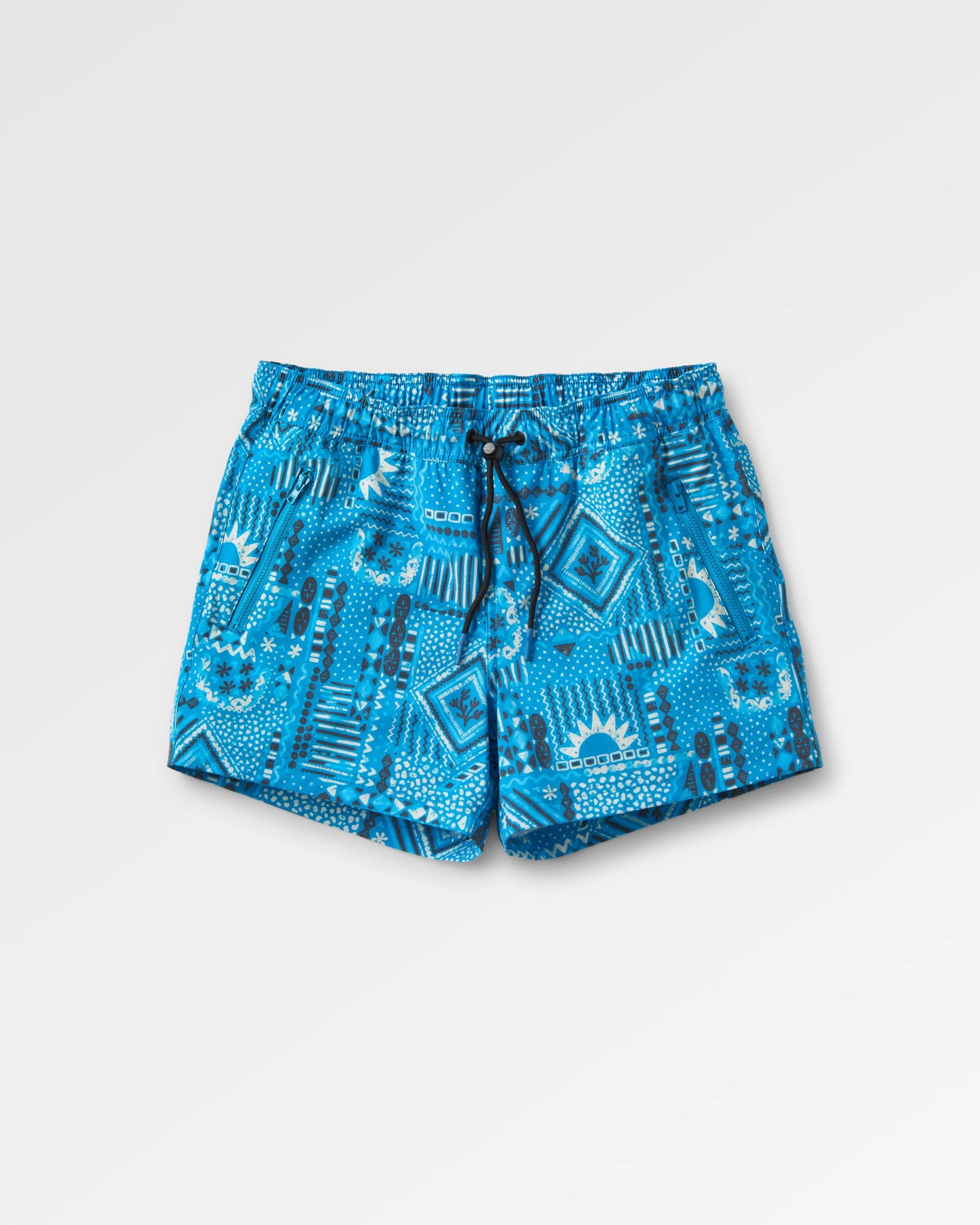 Way Out Recycled All Purpose Short - Vintage Patchwork Blue Pool - Flatlay