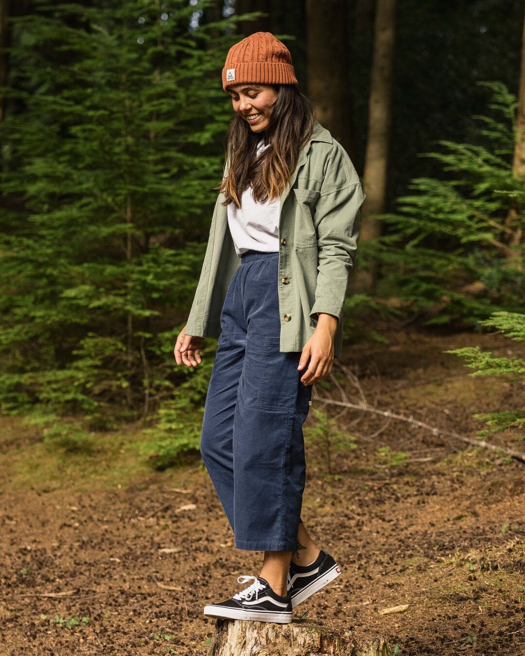 Someday Organic Corduroy Trouser - Dark Denim