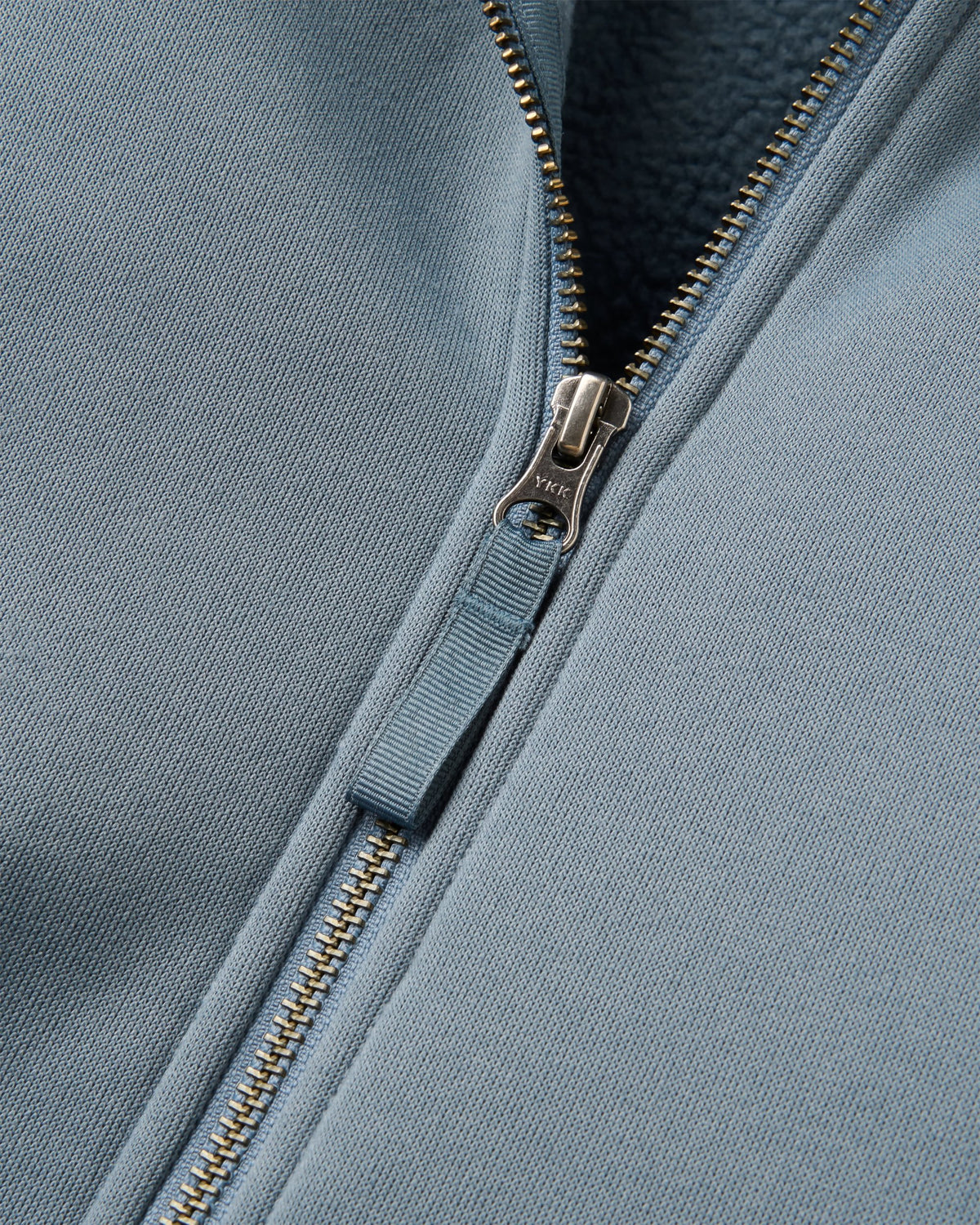 Campout Full Zip Fleece Hoodie - Stormy Blue - Flatlay