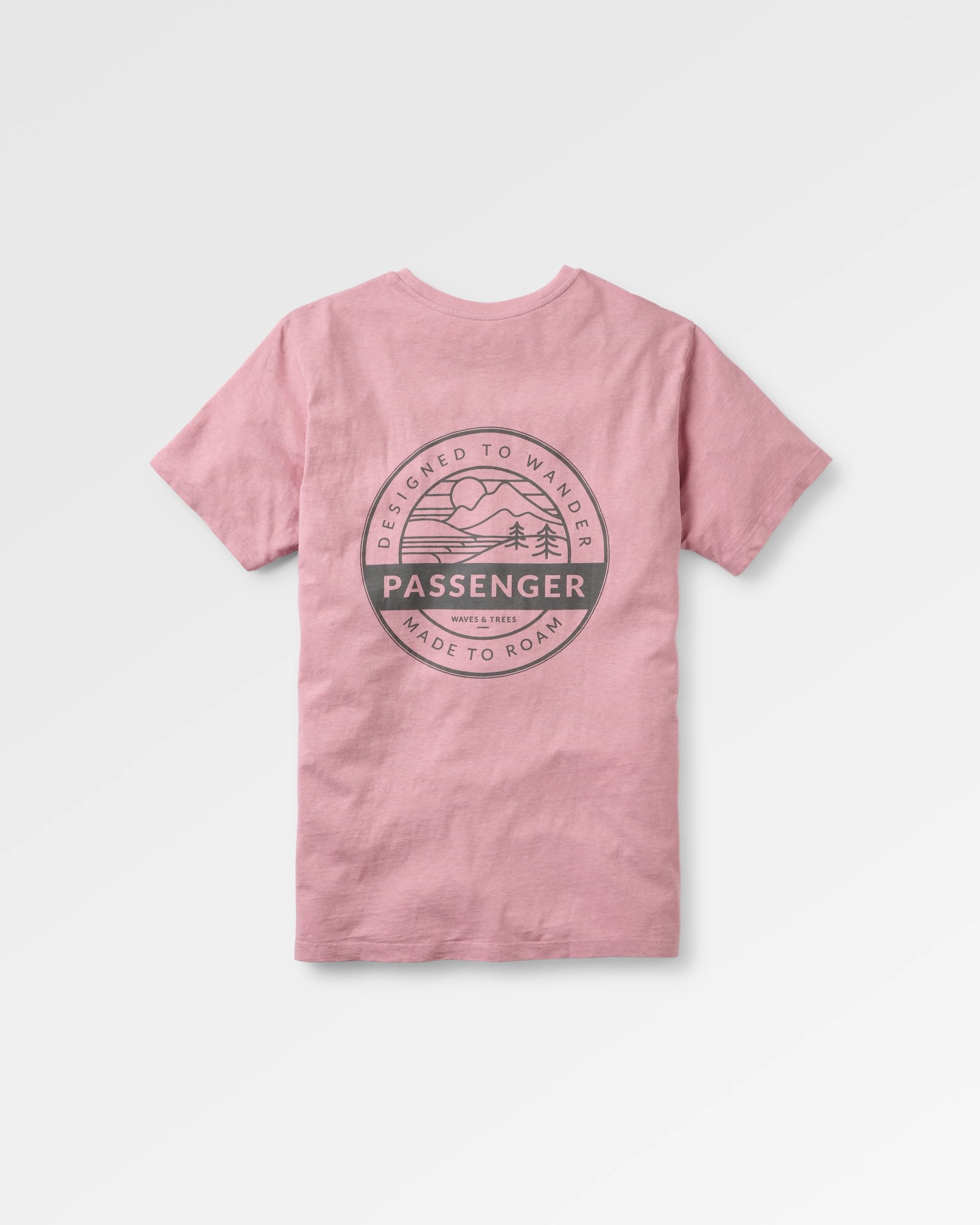 Odyssey Recycled Cotton T-Shirt - Pink Haze - Flatlay