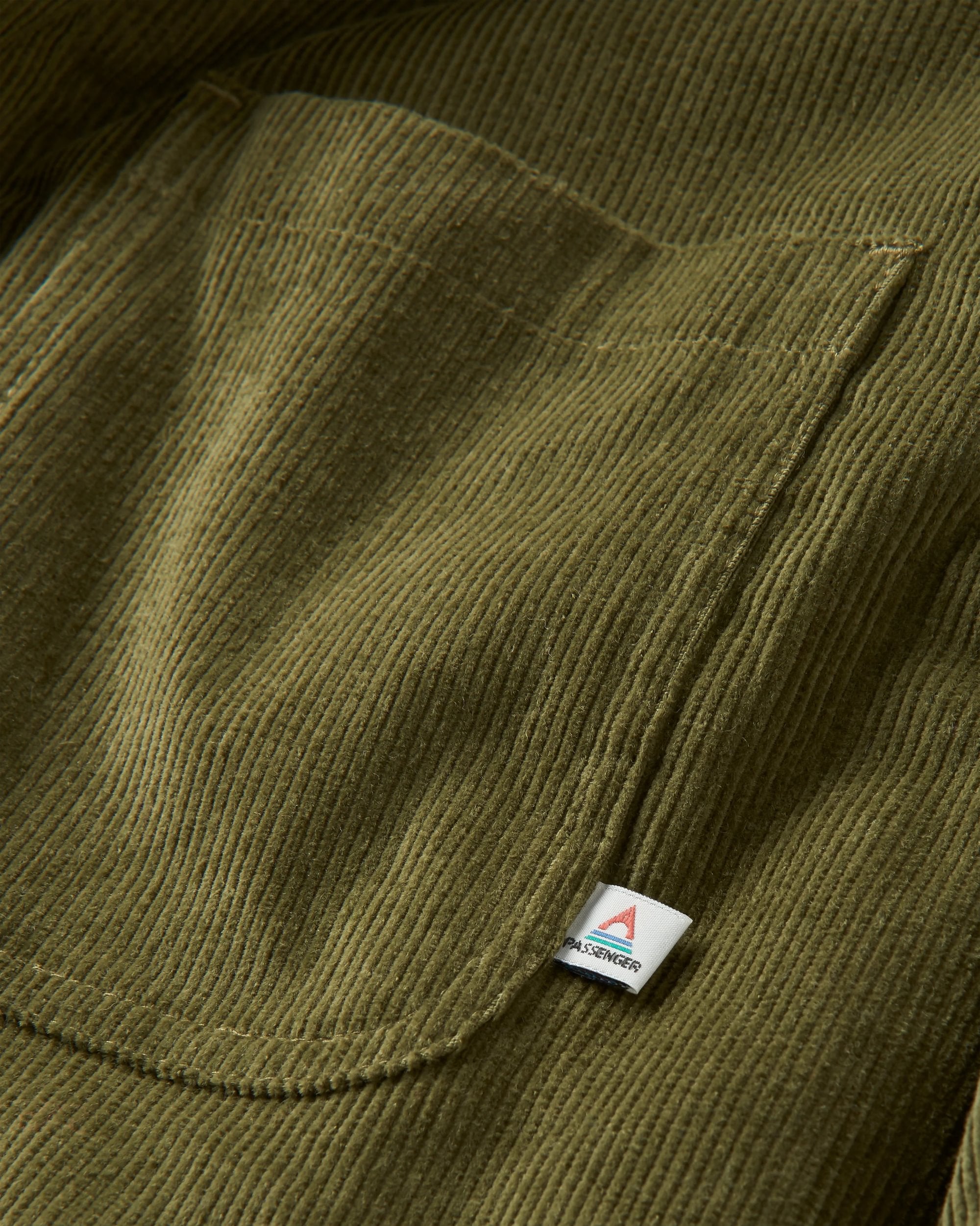 Kodiak Sherpa Lined Cord Overshirt - Khaki - Flatlay