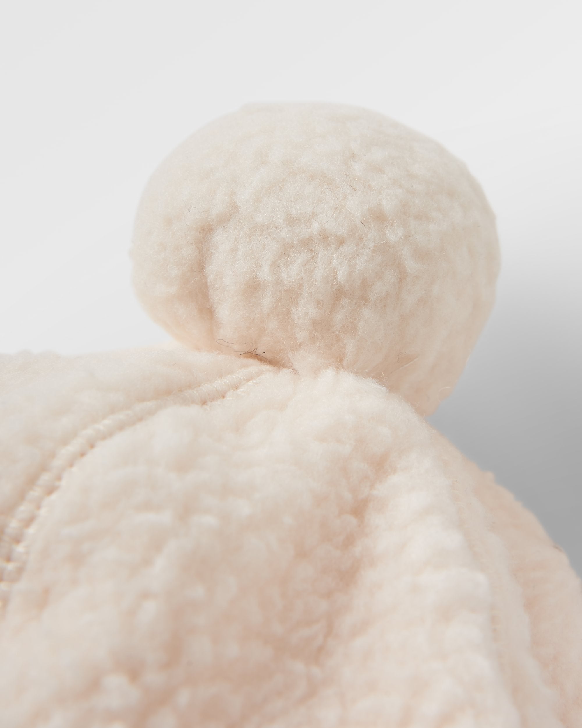 Snow Recycled Sherpa Beanie - Vintage White - Flatlay