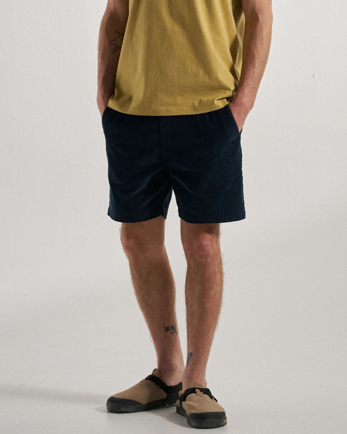 Drifter Cord Short - Rich Navy - Studio Model