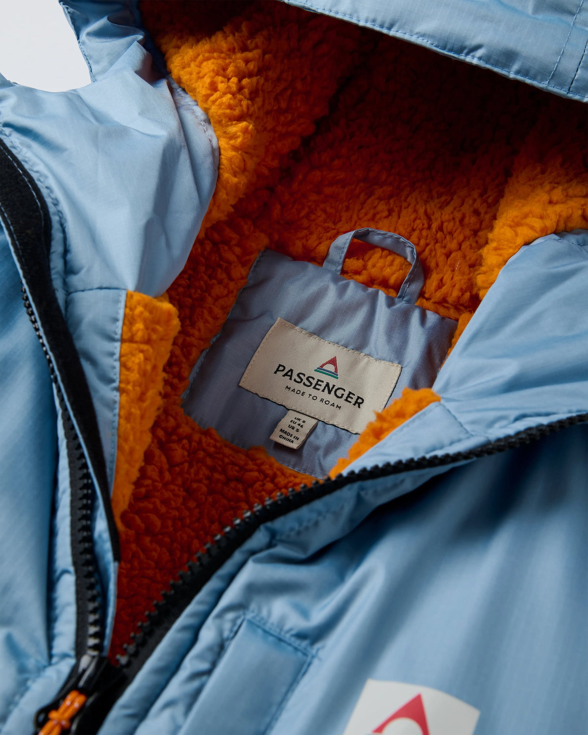 Waves Sherpa Lined Changing Robe - Faded Denim/Storm Grey - Flatlay
