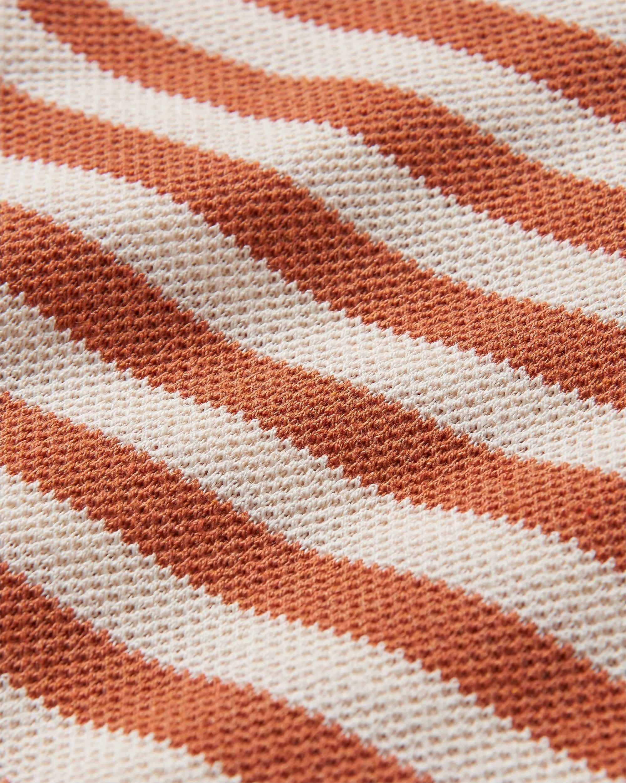 Panorama Striped LS T-Shirt - Glazed Ginger - Flatlay