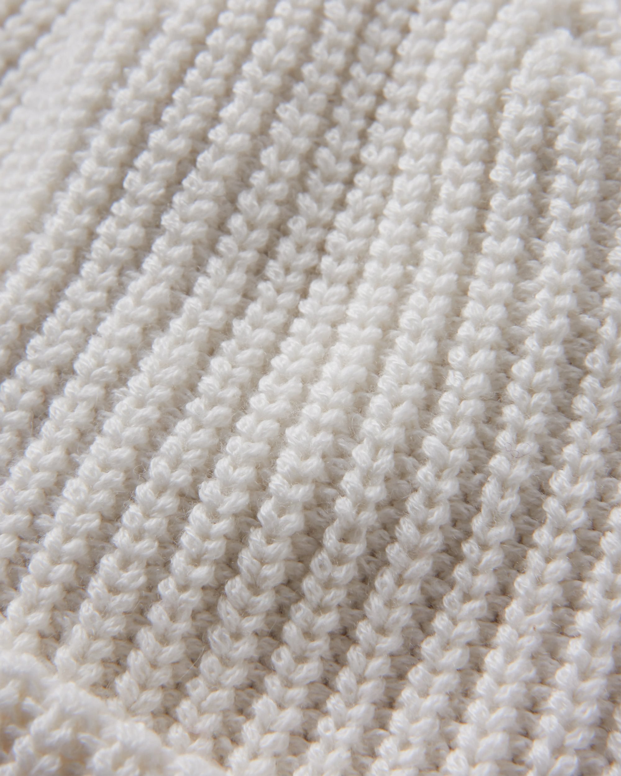 Beechwood Fleece Lined Recycled Beanie - Vintage White - Flatlay