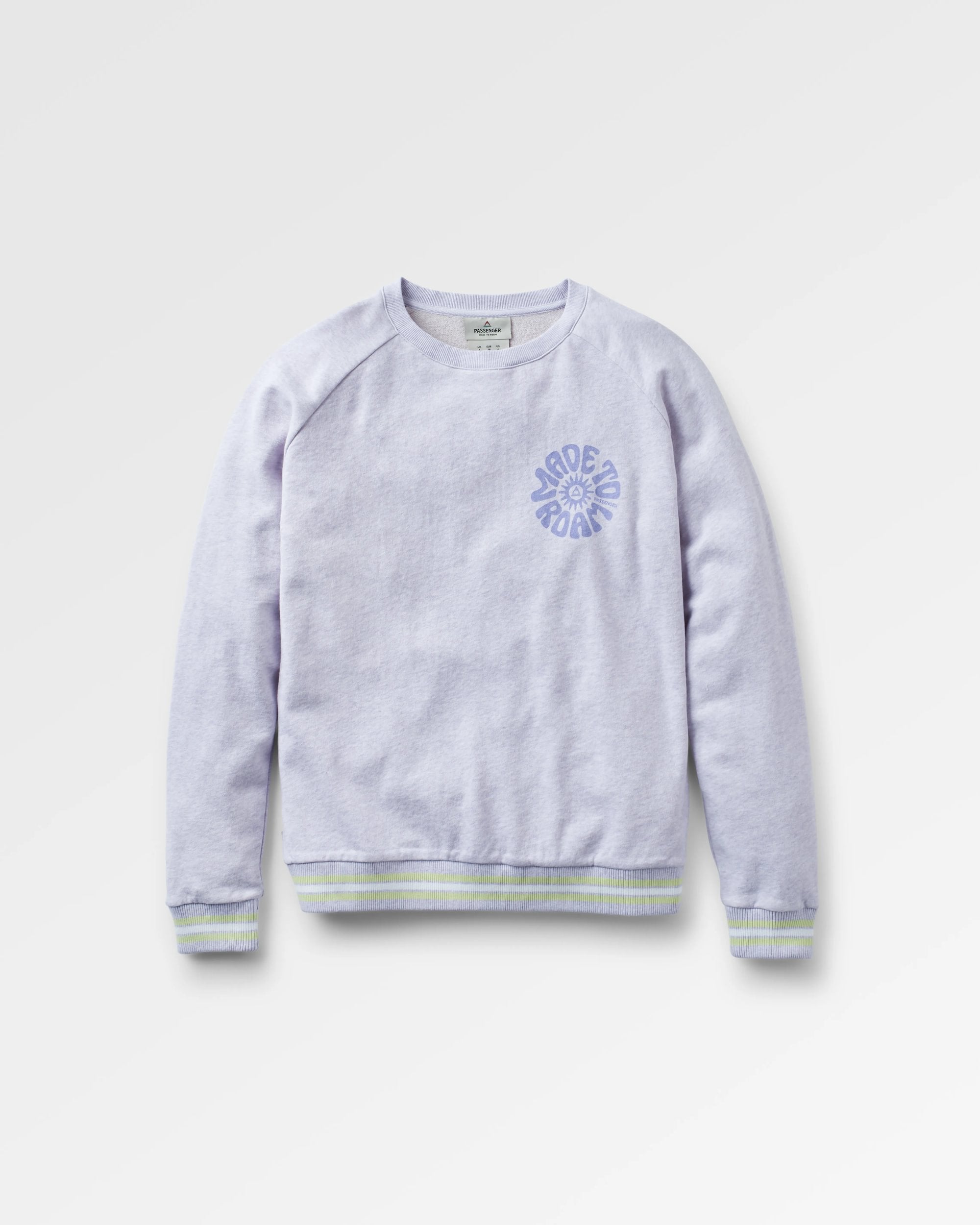Fade Organic Cotton Sweatshirt - Lilac Mist Marl - Flatlay