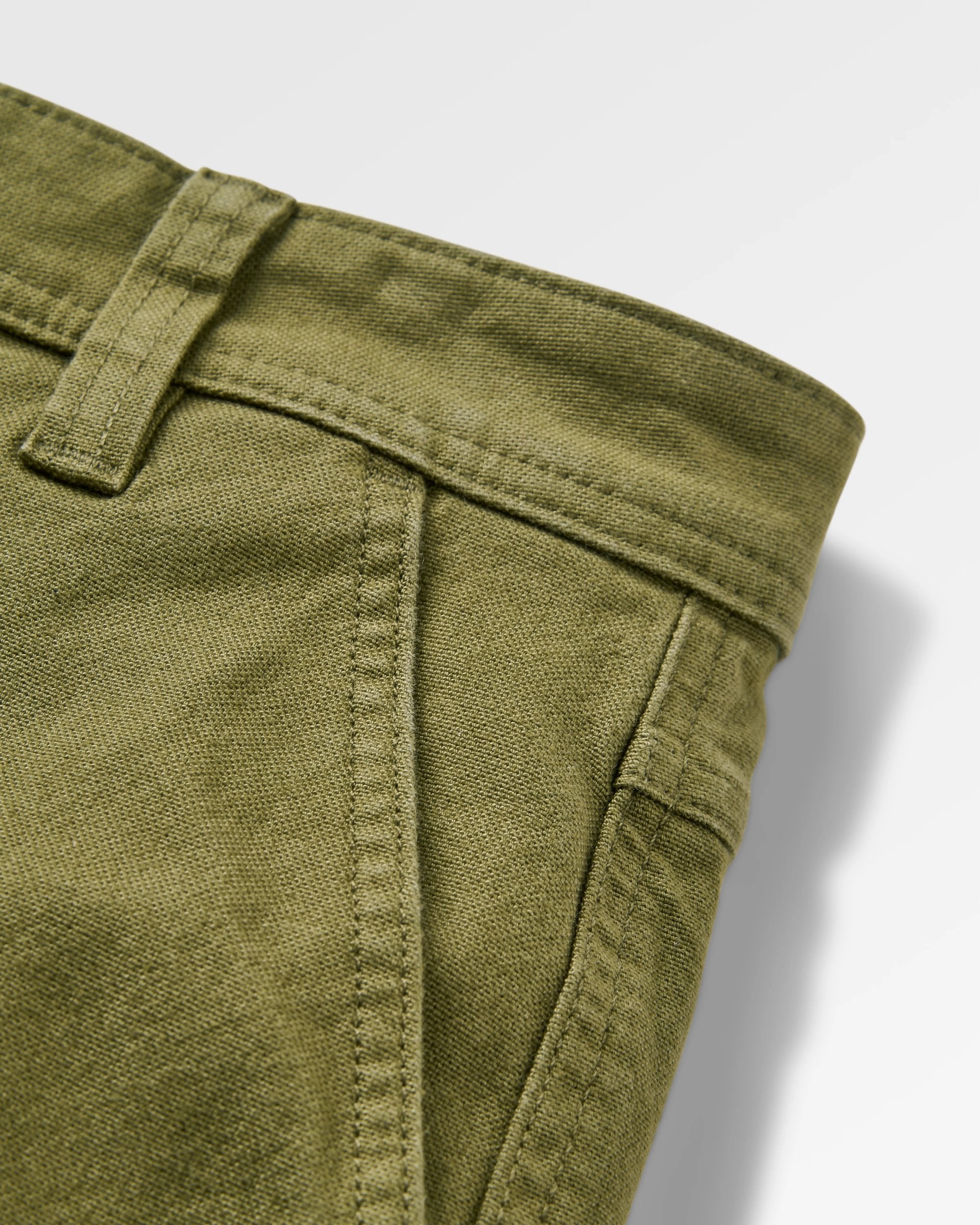 Vantage Cotton Canvas Short - Khaki - Flatlay