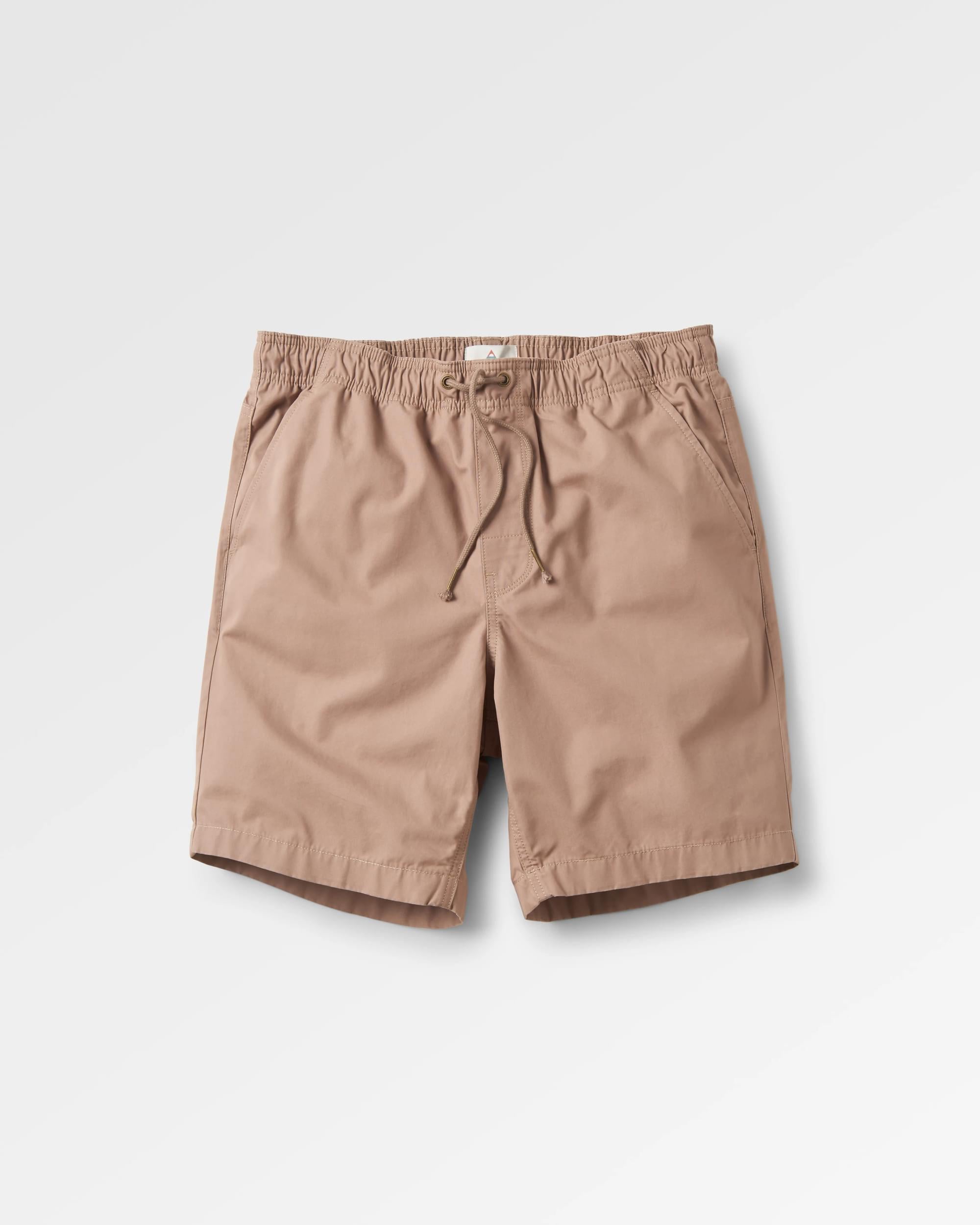 Drifter Organic Twill Short - Taupe - Flatlay