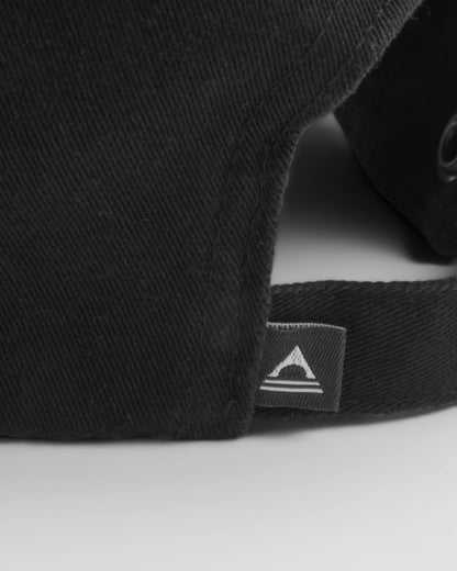 Classic 6 Panel Cap - Black - Flatlay