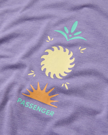 Womens Solscape Active T-Shirt - Purple Haze Marl - Flatlay