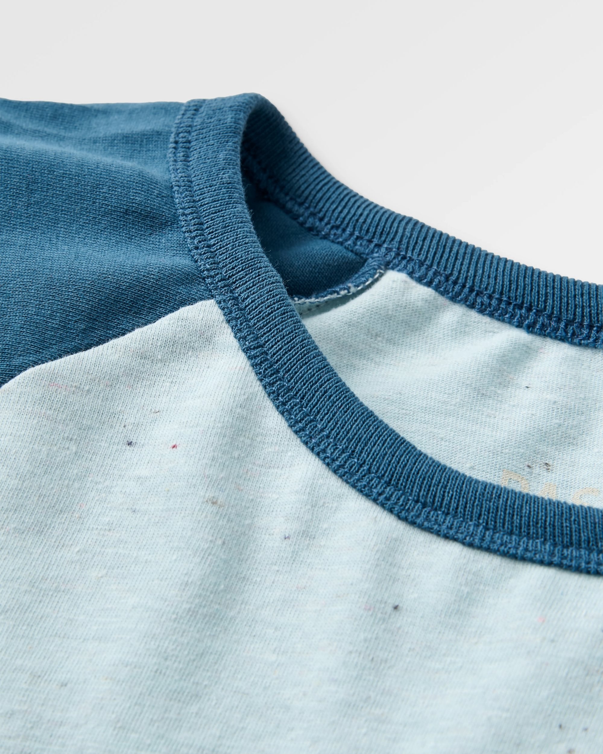 Odyssey Recycled Cotton Raglan T-Shirt - Ice Blue - Flatlay