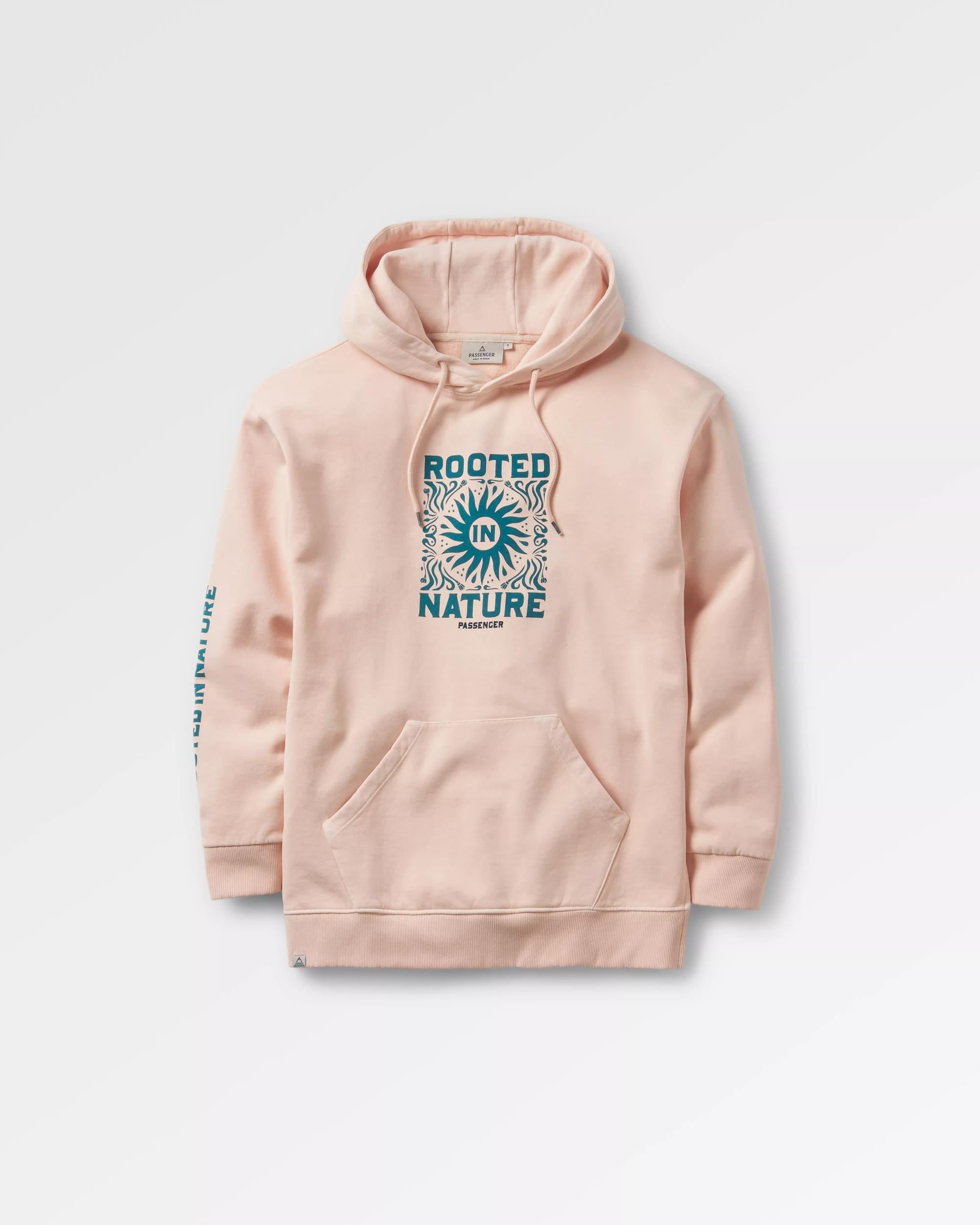 Rooted In Nature Hoodie - Peach Whip - Flatlay