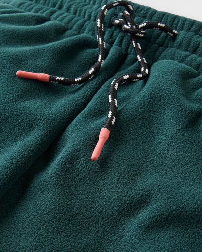 Set Off Recycled Polar Fleece Jogger - Dark Fern  - Flatlay