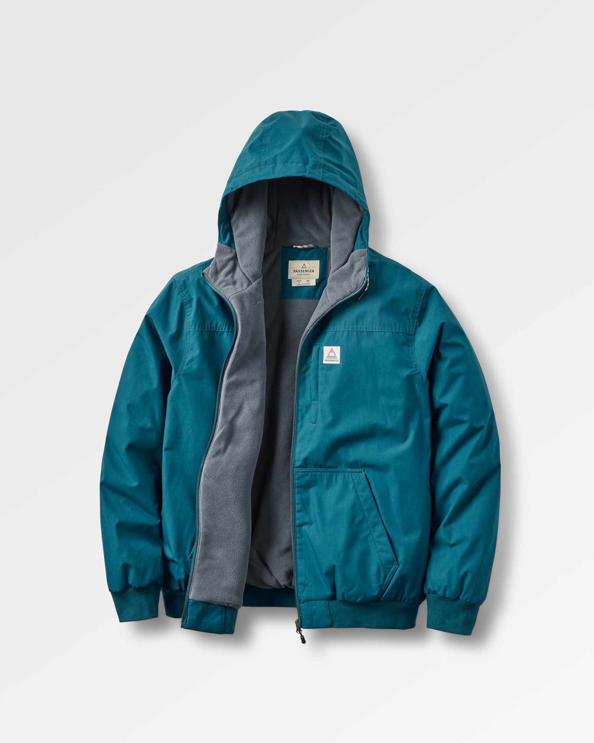 Bundoran Recycled Jacket - Tidal Blue - Flatlay