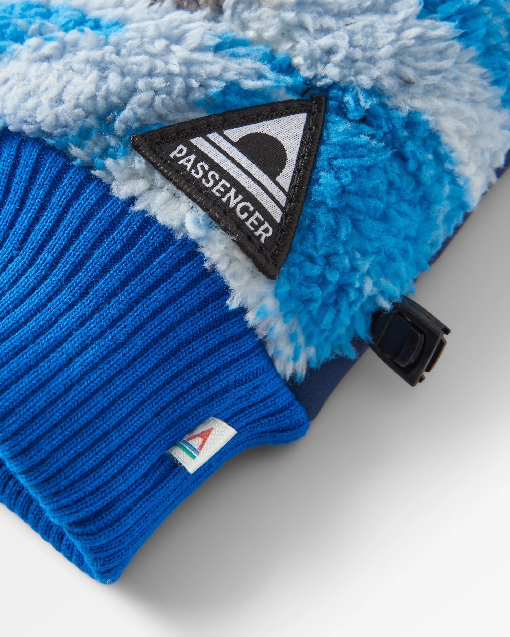 Avalanche Recycled Sherpa Mittens - Abstract Mountain Blue Steel