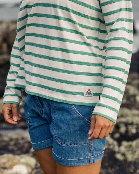 Misty Stripe Ls T-Shirt - Deep Sea