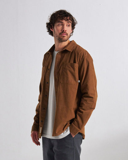 Backcountry Cord Light Shirt - Caramel - Studio Model