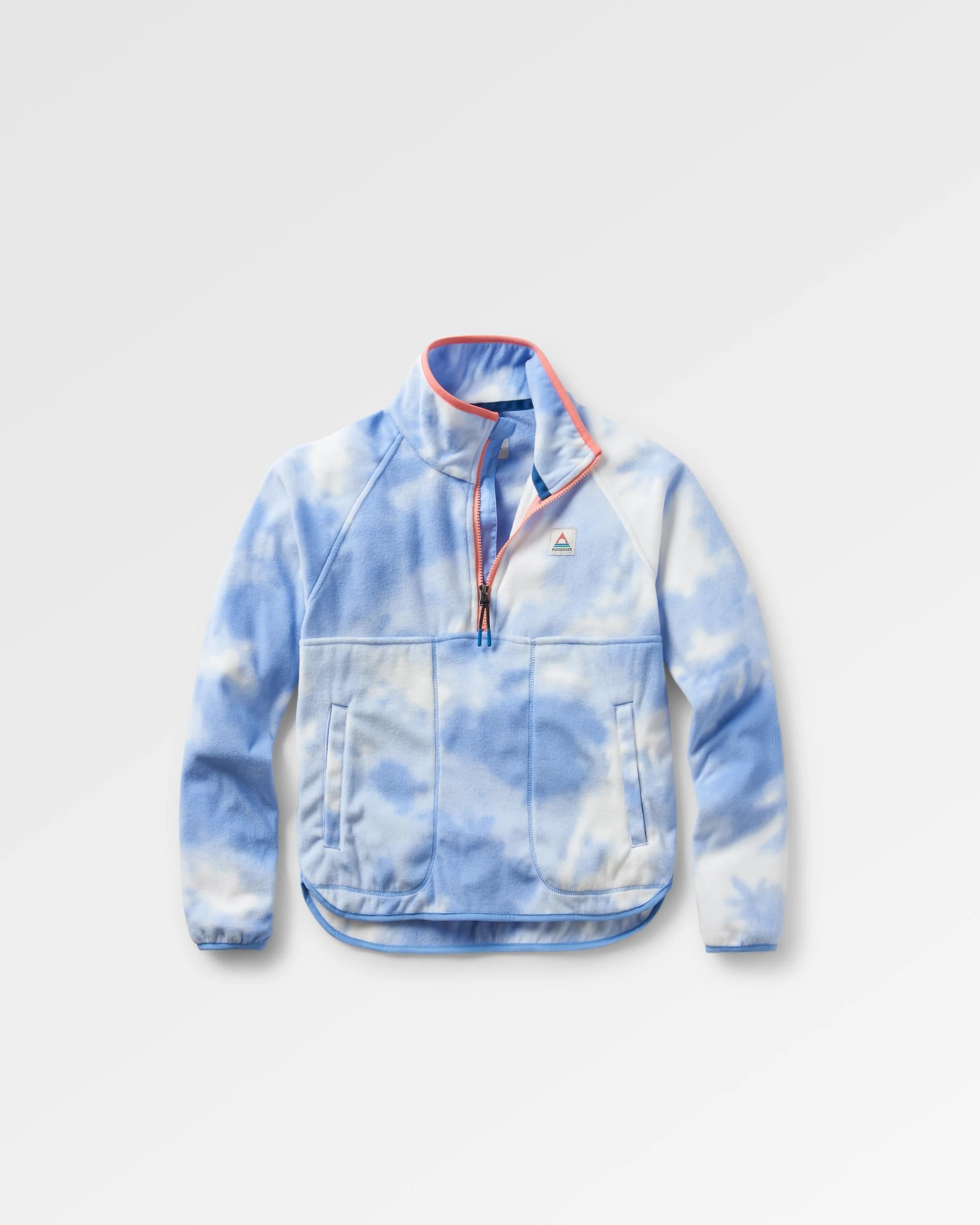 Sorrel Recycled Polar Fleece - Tie Dye Cornflower - Flatlay