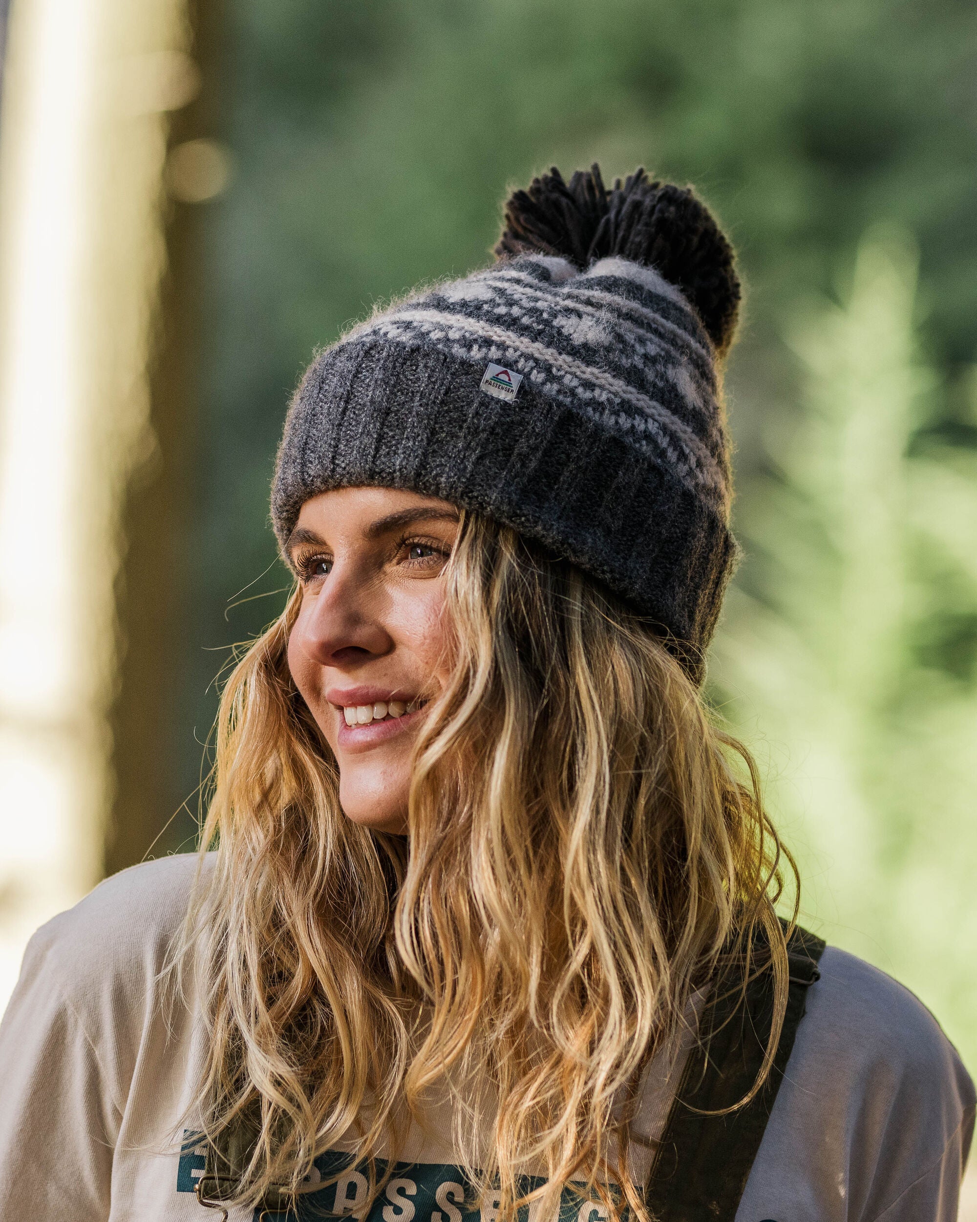 Lodge Recycled Bobble Hat - Black - Lifestyle - Female