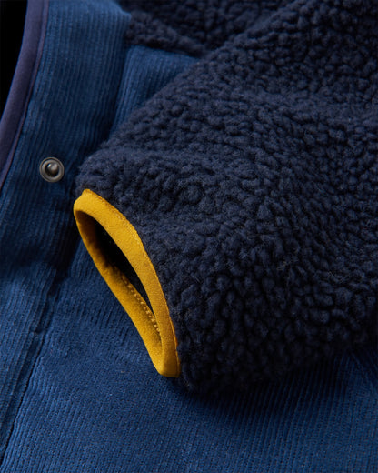 Clover Recycled Deep-Pile Sherpa Fleece - Deep Navy