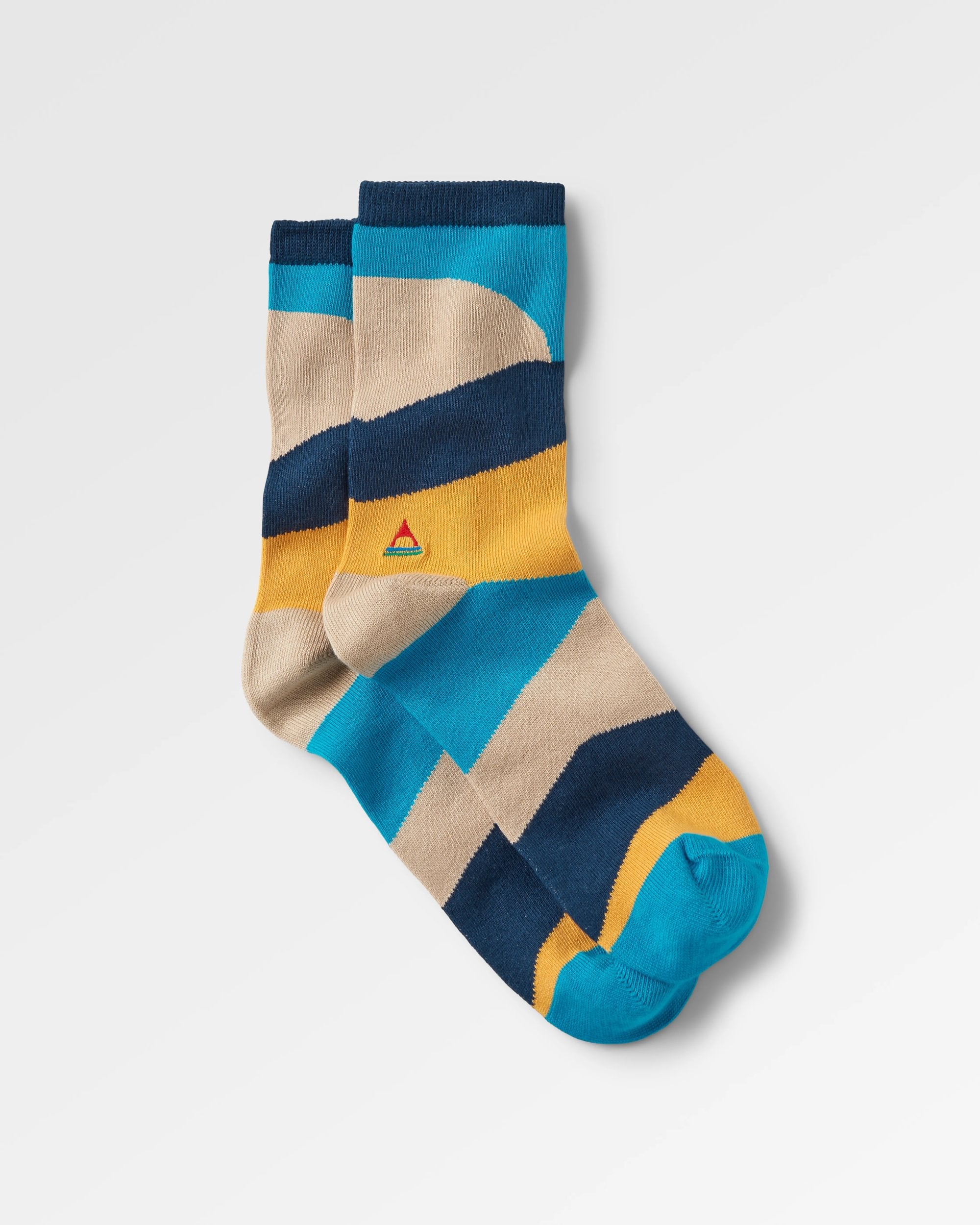 Vista Organic Socks - Bluejay - Flatlay