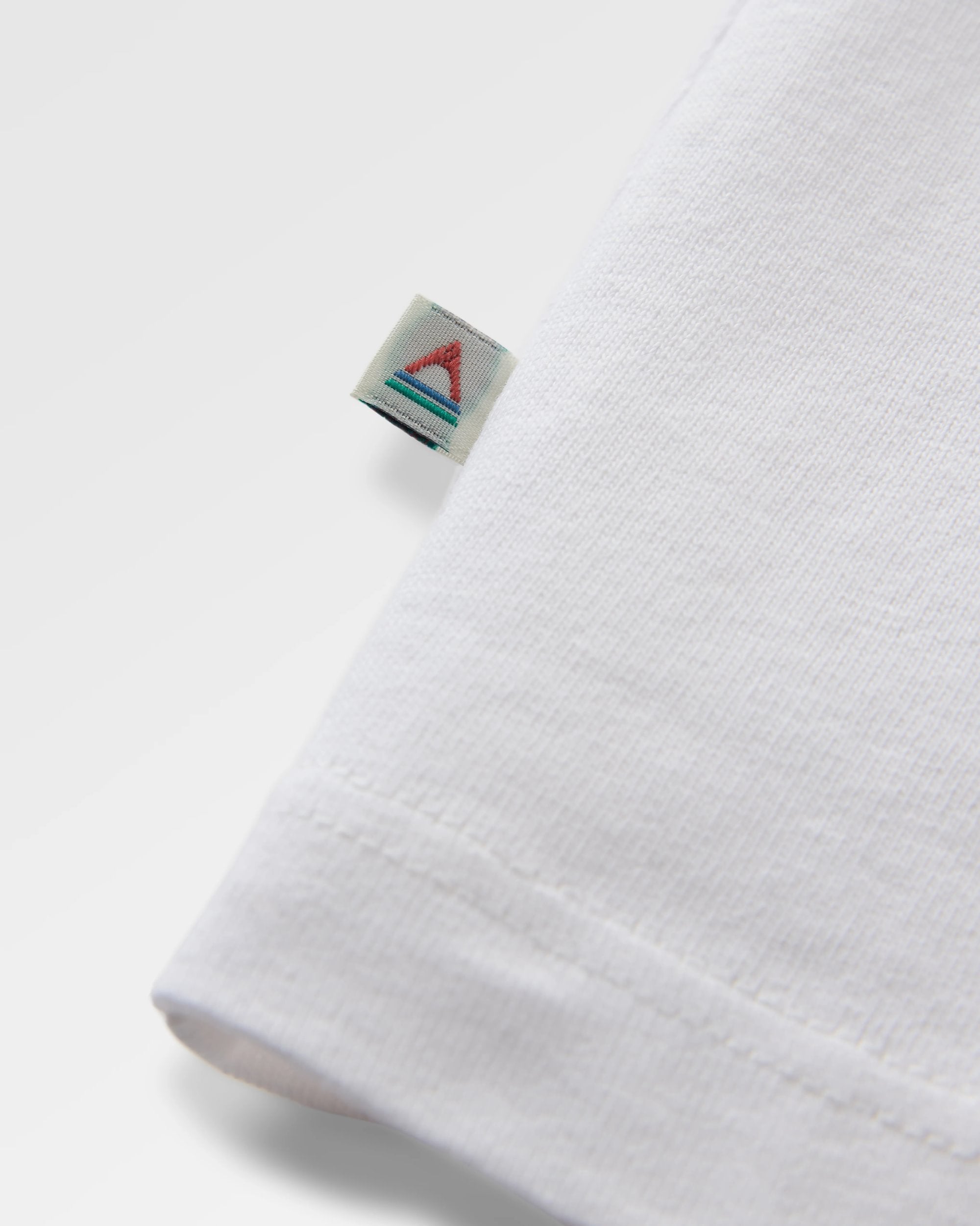 Snapshot Recycled Cotton Vest - White - Flatlay