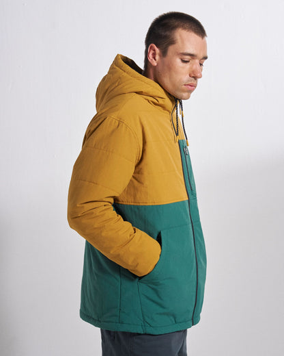 Oceanic Insulated Full Zip Jacket - Dusty Ochre/Deep Ocean - Studio Model