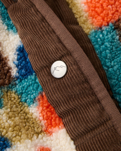 Clover Sherpa Fleece - Lost On Purpose Pacific Green - Flatlay