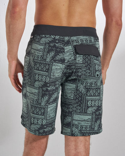 Cruiser NetPlus® 19" Boardshort - Patchwork Faded Black - Studio Model