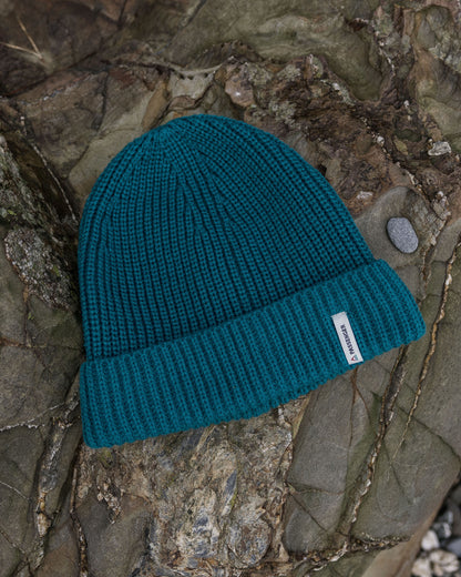 Compass Recycled Beanie - Shaded Spruce - Lifestyle