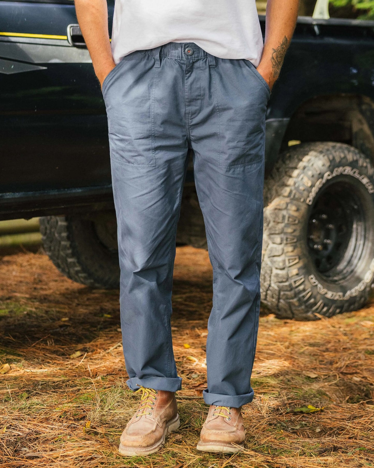 Chance Organic Cotton Trouser - Dusty Tidal