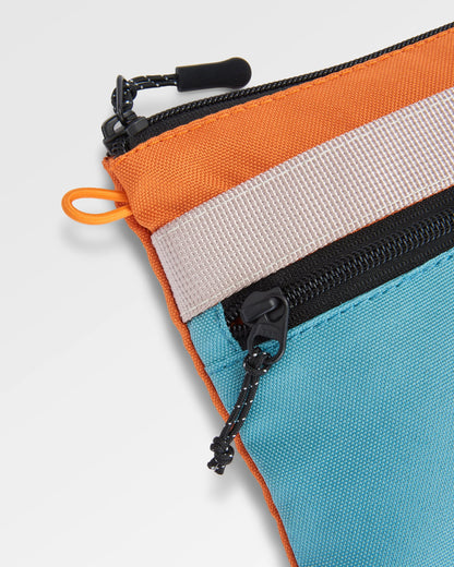 Essentials Recycled Pouch - Arctic/Retro Orange - Flatlay