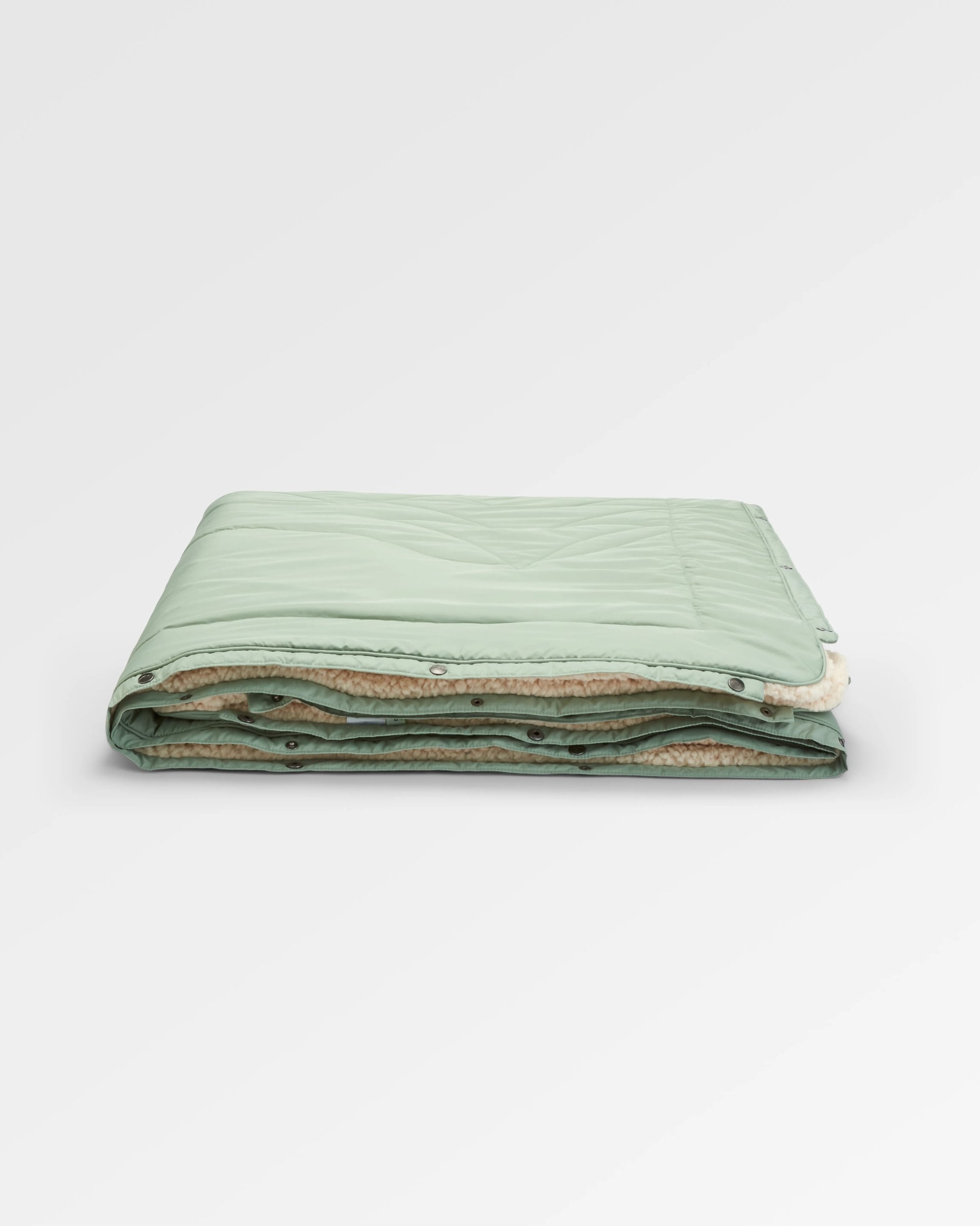 Cabin Recycled Sherpa Blanket - Pistachio - Flatlay