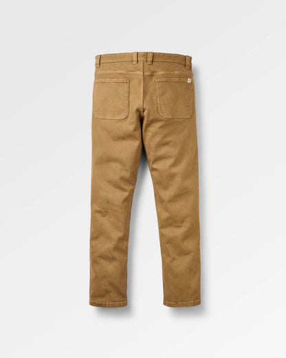 Farloche Organic Cotton Trouser - Caramel Brown - Flatlay