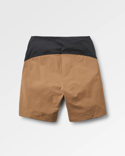 Ridescape Women's Active Short - Caramel Brown - Flatlay