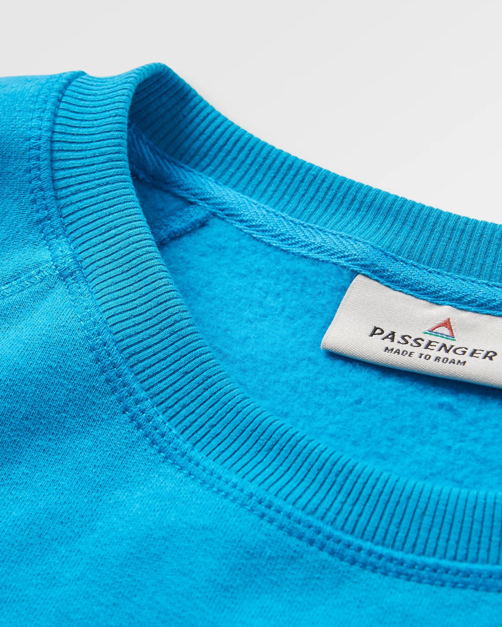 Sunburst Recycled Cotton Sweatshirt - Blue Pool - Flatlay