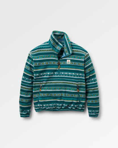 Ayla Micro Polartec® Fleece - Geo Stripe Mediterranean - Flatlay